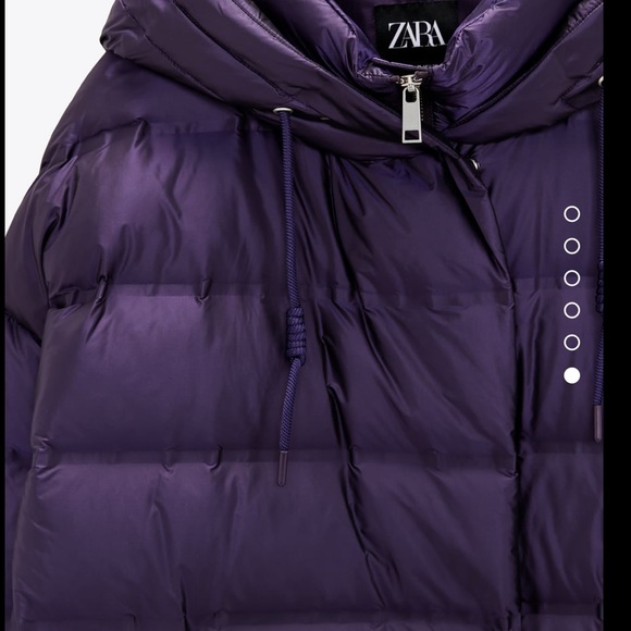 Zara purple water repellent over sized jacket - Picture 5 of 6